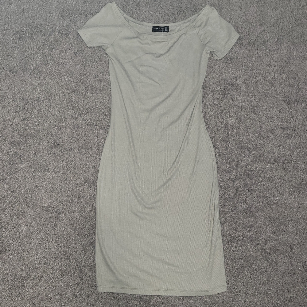 Gray/Beige Bodycon Dress